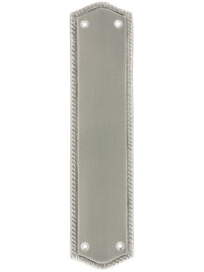 11 inch Rope Push Plate In Satin Nickel.